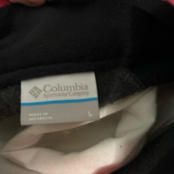Columbia Fleece Snap Pullover- Gray & Black-Size Large - Picture 5 of 8